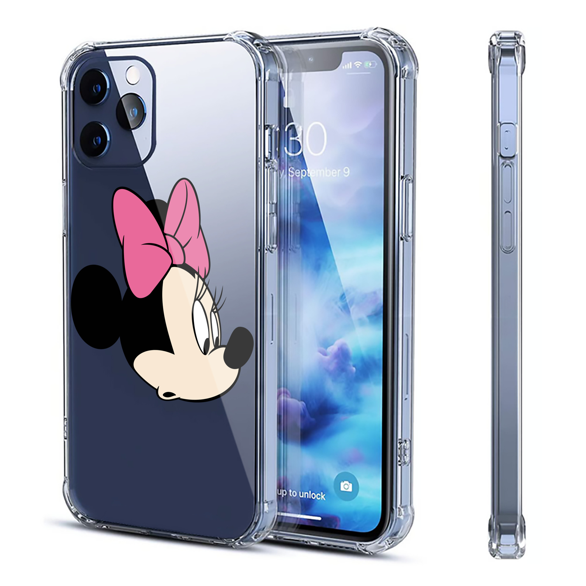 （画像用） ミッキーマウス Mickey Mouse 【iPhone 12シリーズ対応】透明スマホケース（クリアソフトケース）